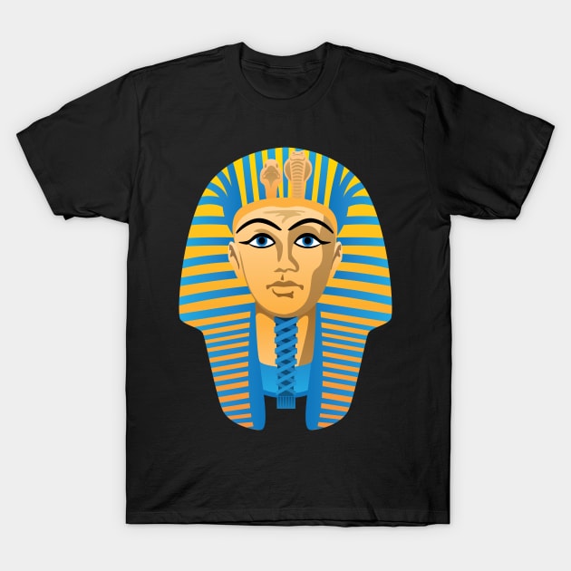 Egyptian Golden Pharaoh Burial Mask T-Shirt by hobrath